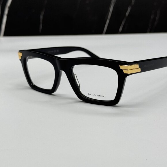 NEW BOTTEGA VENETA BV1059O 001 SQUARE BLACK WOMEN EYEGLASSES - Picture 7 of 10
